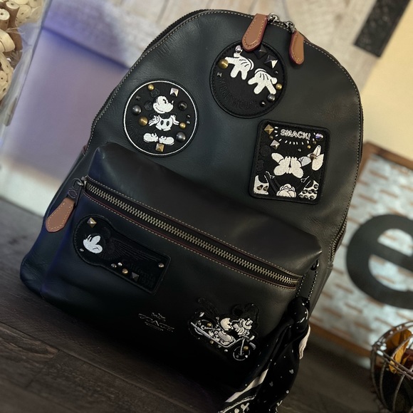 Super Rare!! Coach X Disney Mickey Mouse Patches Backpack - Picture 2 of 11